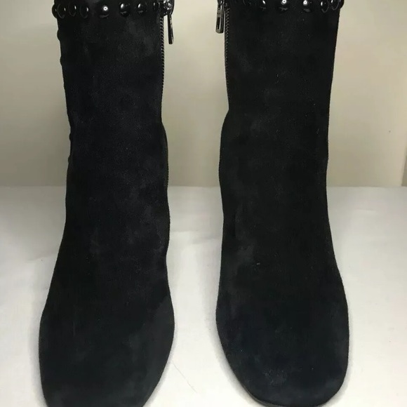 Coach Felicia Black High Heel Boots Size 5B - Picture 2 of 8